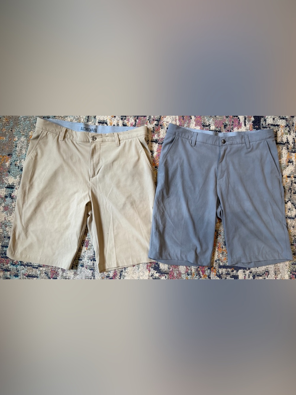 adidas Men's Chino Shorts in Tan and Gray